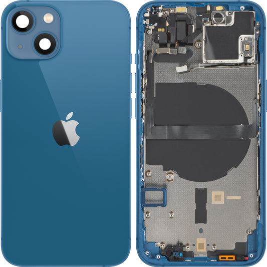 Apple iPhone 13 -akun suojus, keskikotelolla, sininen, vaihtokotelo