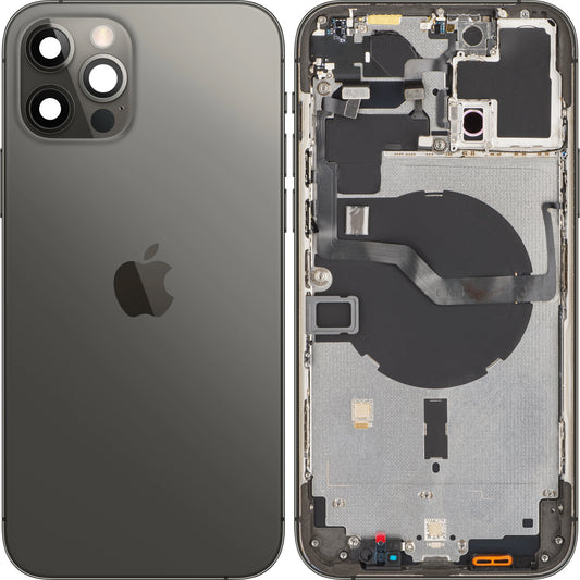 Apple iPhone 12 Pro Max -akkusuojus, puolikas kotelo, musta (grafiitti), Swap
