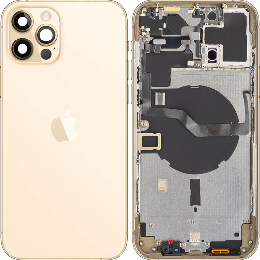 Apple iPhone 12 Pro Max -akkusuojus, puolikas kotelo, kultainen, vaihtokotelo