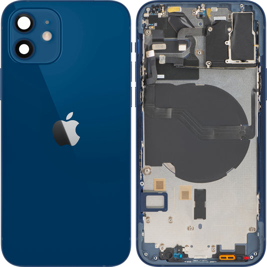 Apple iPhone 12:n akkukotelo, keskikotelolla, sininen, vaihtokotelo