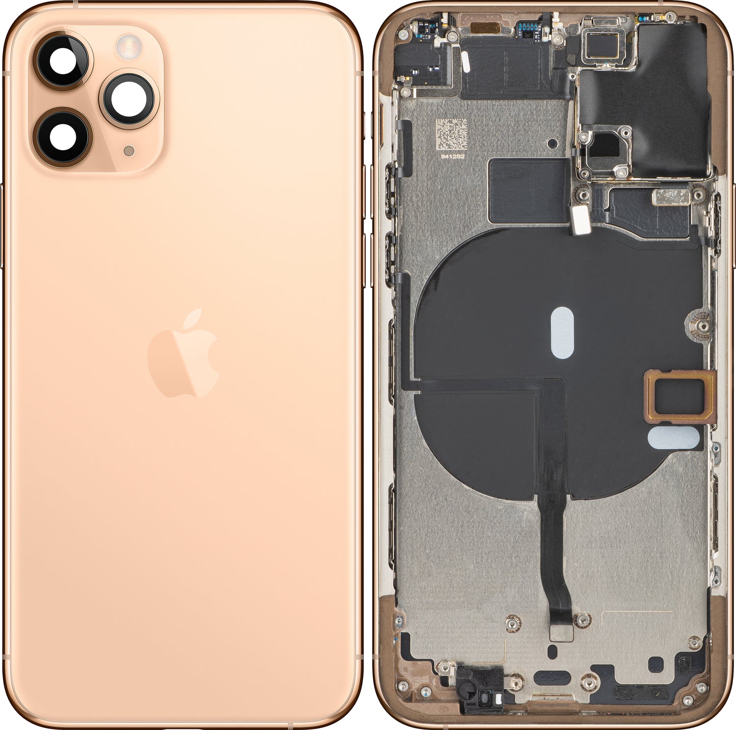 Apple iPhone 11 Pro -akkukotelon suojus, puolikas kotelo, matta kultainen, vaihtaminen