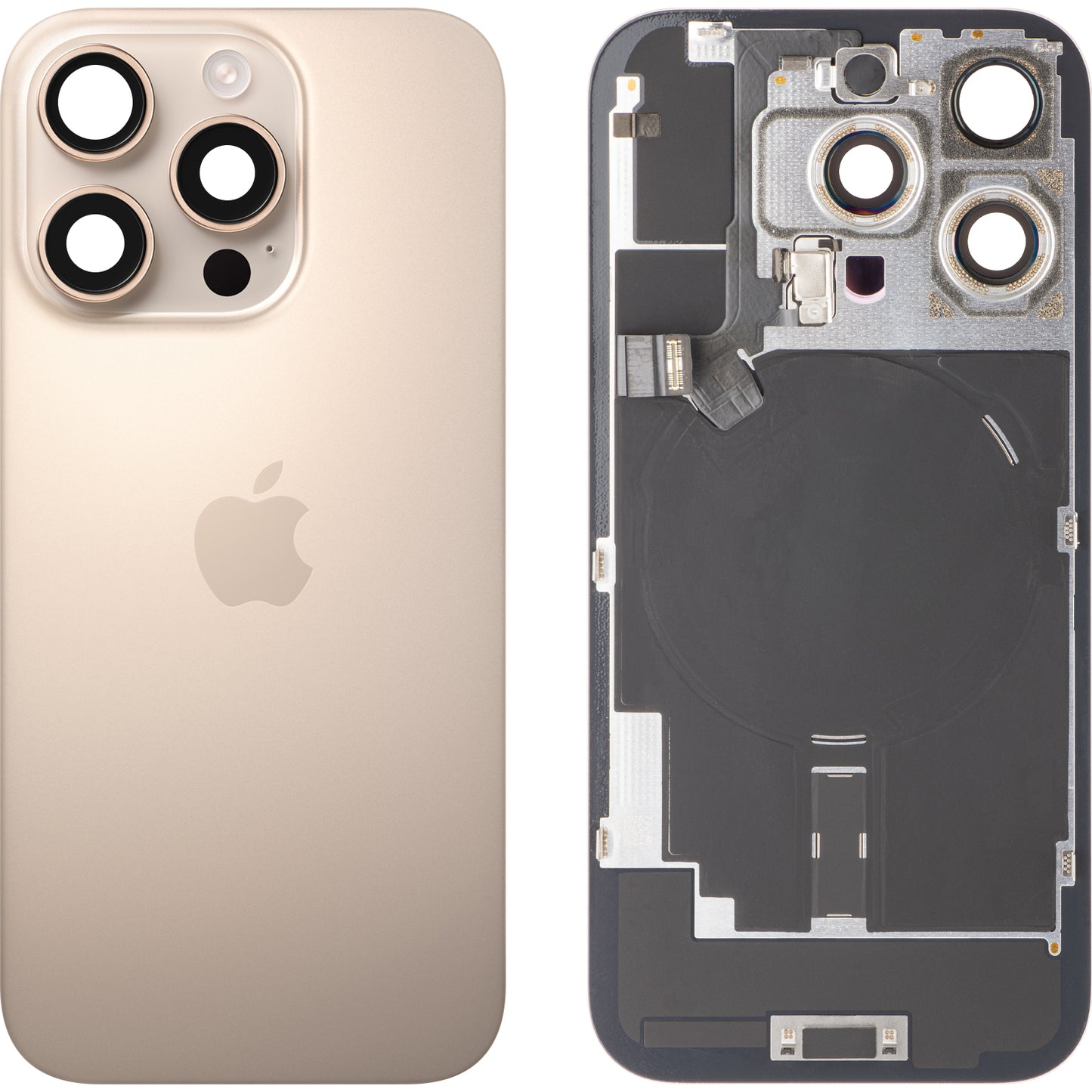 Apple iPhone 16 Pro akkukansi, Kulta (Desert Titanium), Vaihto