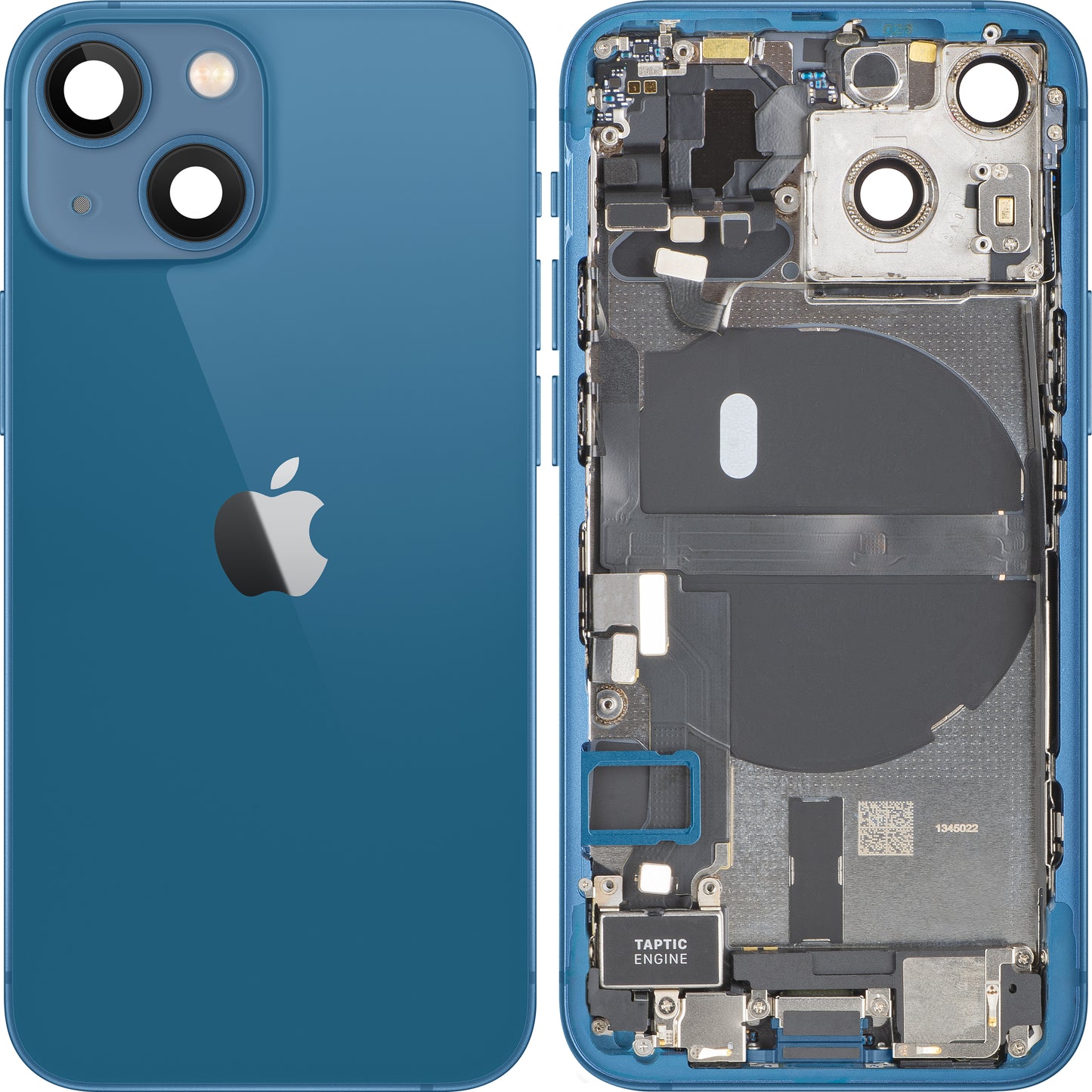 Apple iPhone 13 mini akkukansi, keskikotelo mukana, täydelliset osat, sininen, Swap