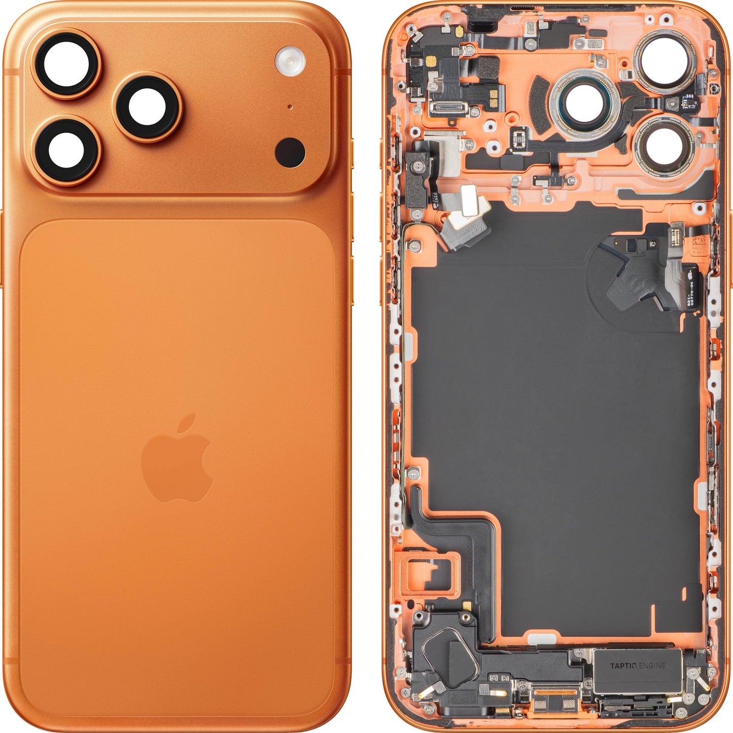 Apple iPhone 17 Pro Max Akkukansi, Keskikotelo, Täydelliset Osat, Oranssi (Cosmic Orange), Vaihto