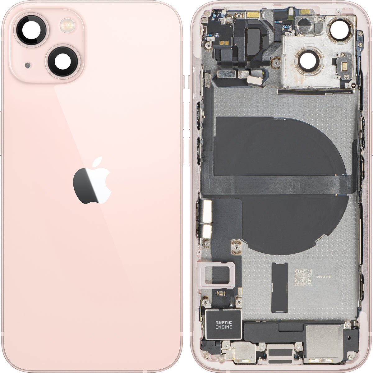 Apple iPhone 13 Akun kansi, Keskikuori, Täydelliset osat, Vaaleanpunainen, Premium-vaihto