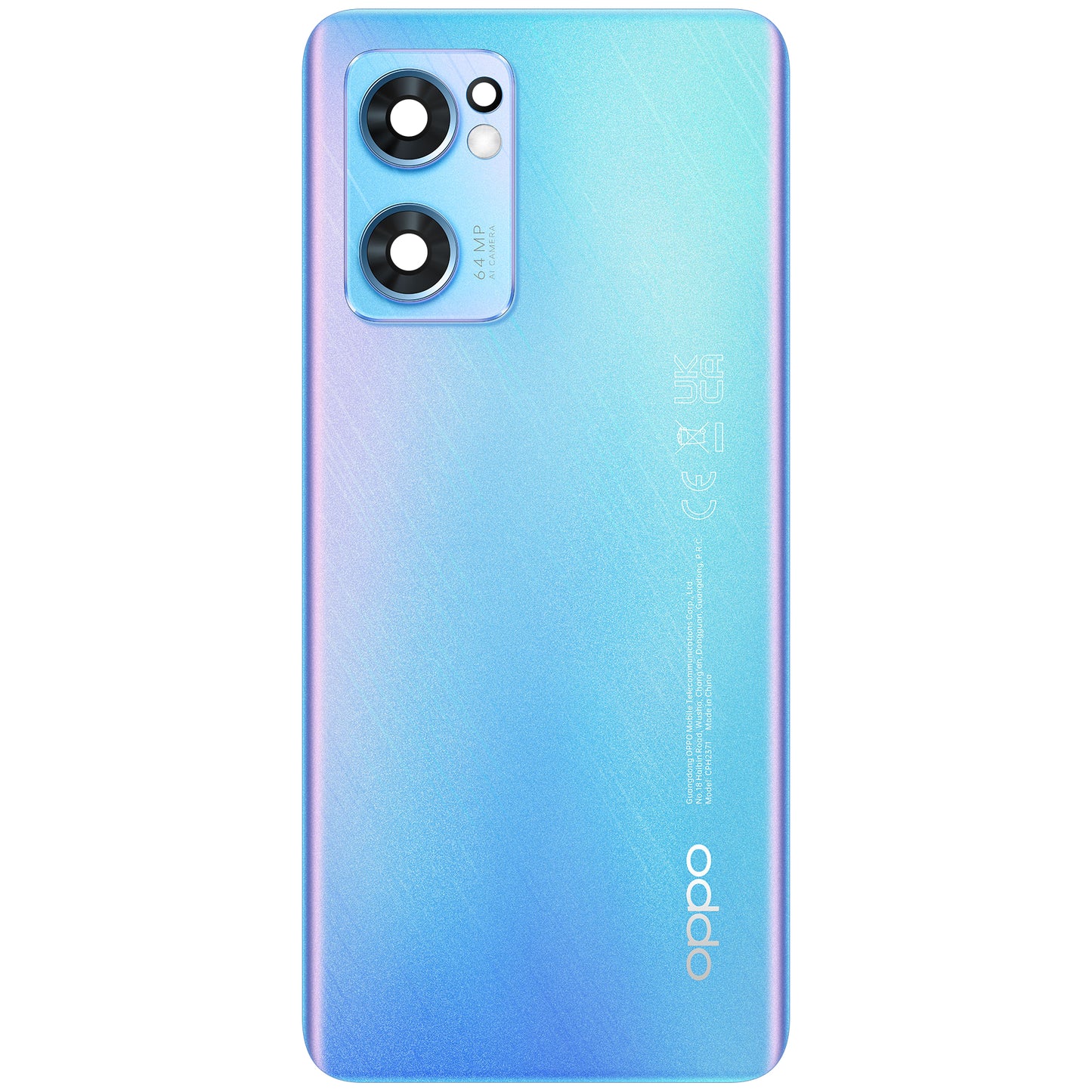 Akun suojus Oppo Find X5 Lite / Reno7 5G, sininen (Startrails Blue), vaihtokotelo
