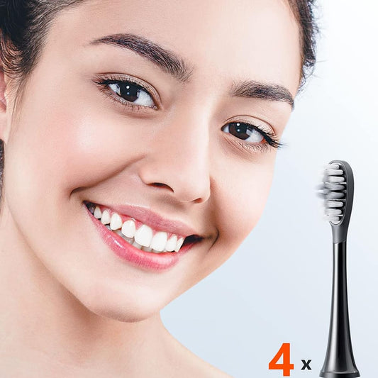 Varaosa Gum Care sähköhammasharjaan Bitvae S2 / S3, 4 kpl setti, musta