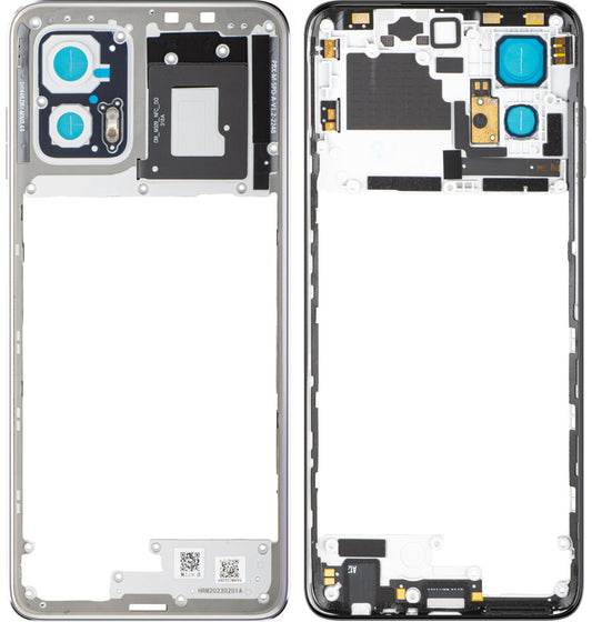 Motorola Moto G73 Keskikotelo, Hopea (Lucent White), Service Pack 5S58C22265