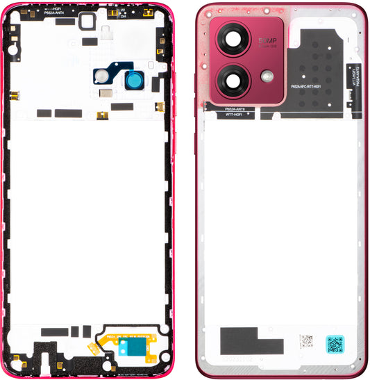 Motorola Moto G84 Keskikotelo, Punainen (Viva Magenta), Service Pack 5S58C23328