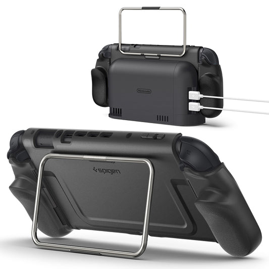 Spigen Dual Grip Pro -suojakotelo Nintendo Switch 2 -konsolille, Musta ACS10196