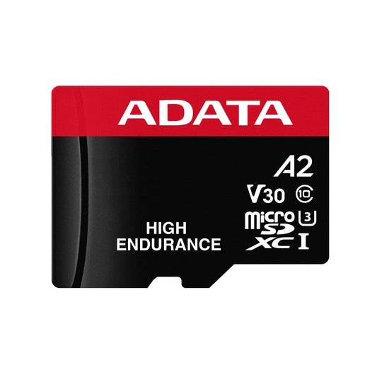 Adata High Endurance microSDXC -muistikortti, 64 Gt, Luokka 10 / UHS-1 U3, sovittimella AUSDX64GUI3V30SHA2-RA1