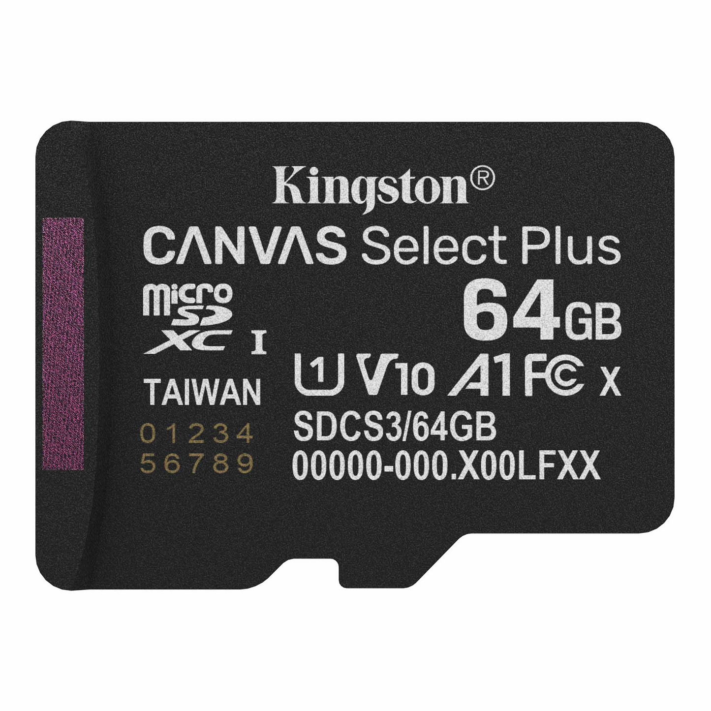 Kingston Canvas Select Plus Android A1 microSDXC-muistikortti, 64 Gt, Luokka 10 / UHS-1 U1 SDCS3/64GBSP