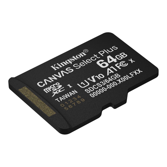 Kingston Canvas Select Plus Android A1 microSDXC-muistikortti, 64 Gt, Luokka 10 / UHS-1 U1 SDCS3/64GBSP