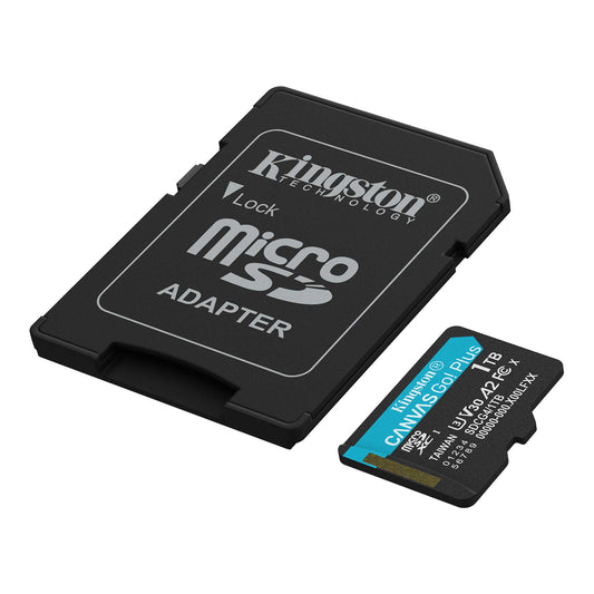 Kingston Canvas Go Plus Android A2 1TB microSDXC-muistikortti, Luokka 10 / UHS-1 U3, SD-sovittimella SDCG4/1TB