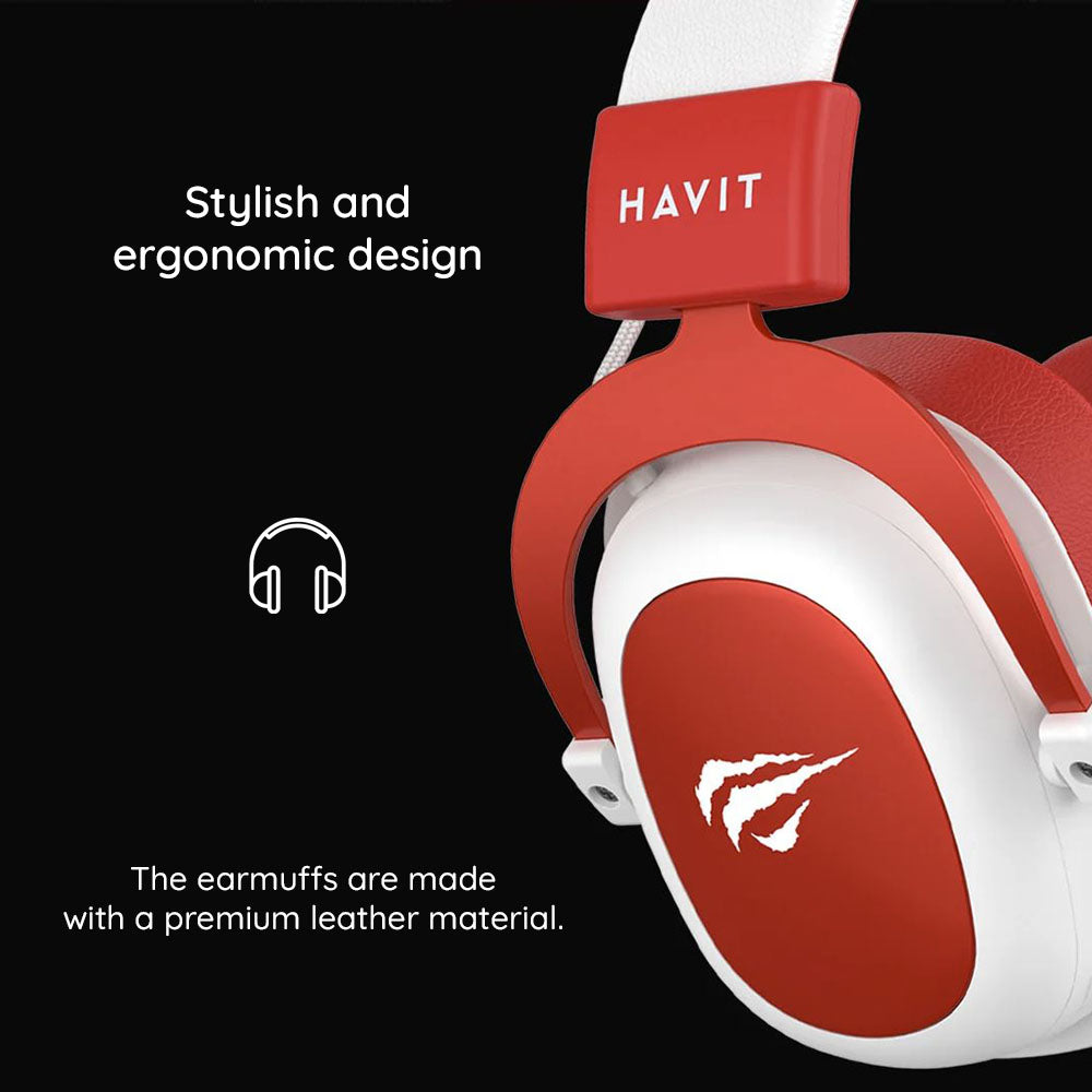 HAVIT H2002D 3.5mm pelikuulokkeet, 2m, Violetti