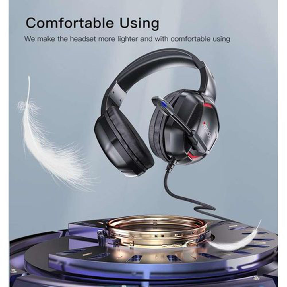 Gaming-kuulokkeet 3.5mm Yesido EK01, RGB, 1.2m, Mustat