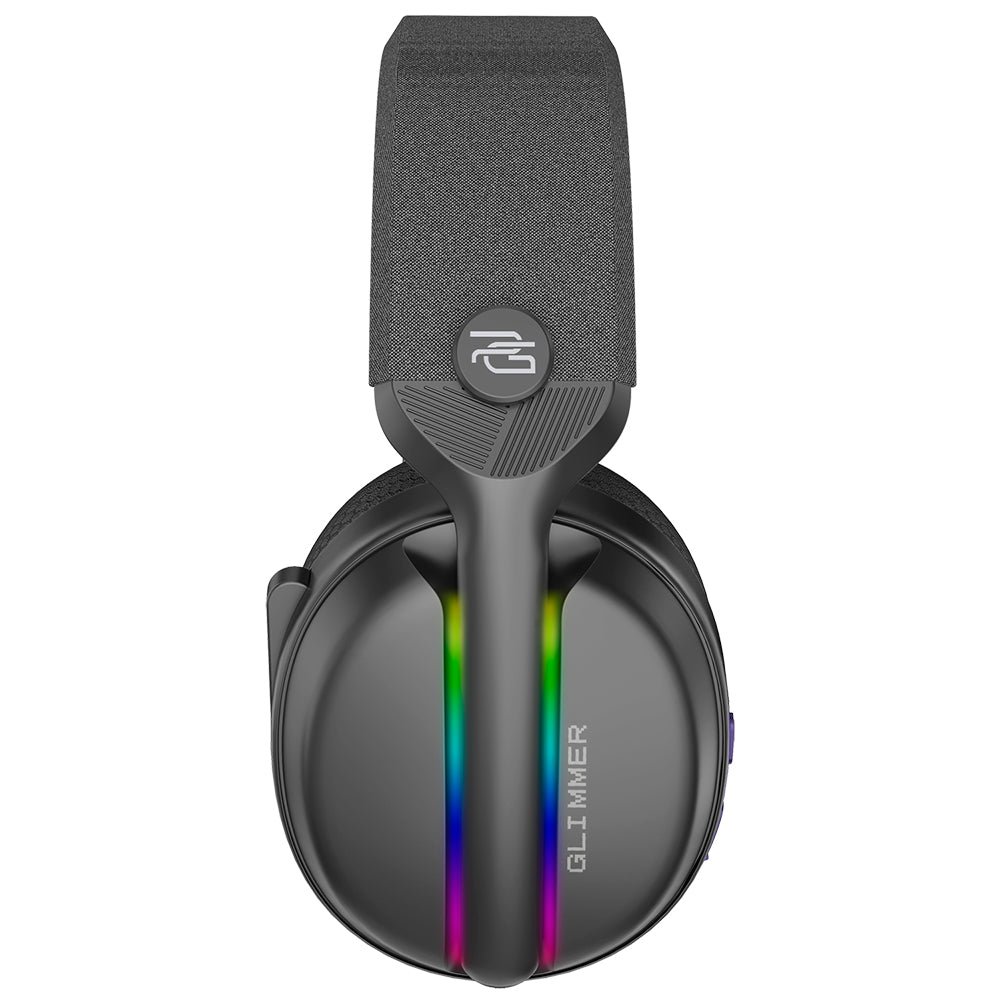 Proove Glimmer langattomat pelikuulokkeet, RGB, BT / Wi-Fi / Wired, musta violetti WHGL00022016