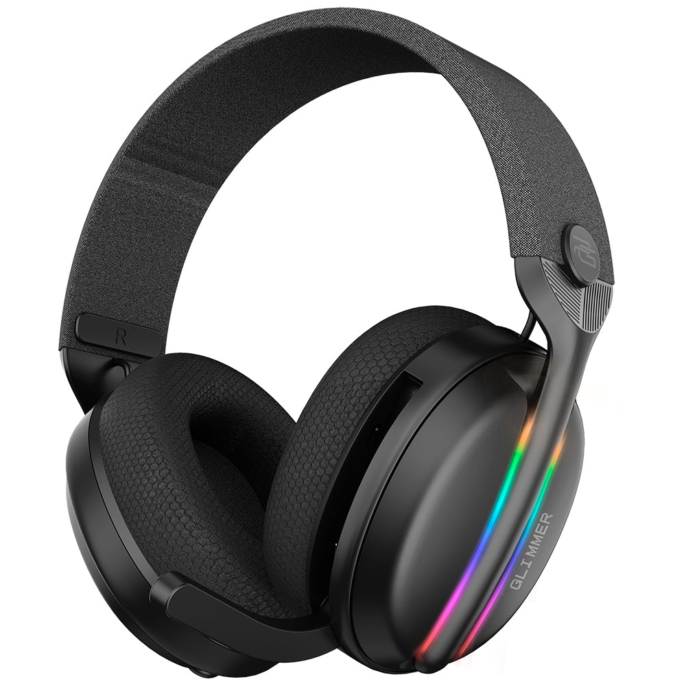 Proove Glimmer langattomat pelikuulokkeet, RGB, BT / Wi-Fi / Wired, musta violetti WHGL00022016