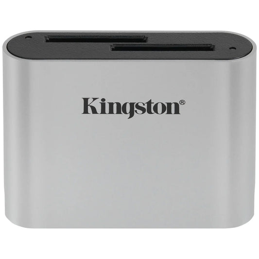 Kingston Workflow USB-C -kortinlukija, Dual SD, Harmaa WFS-SD