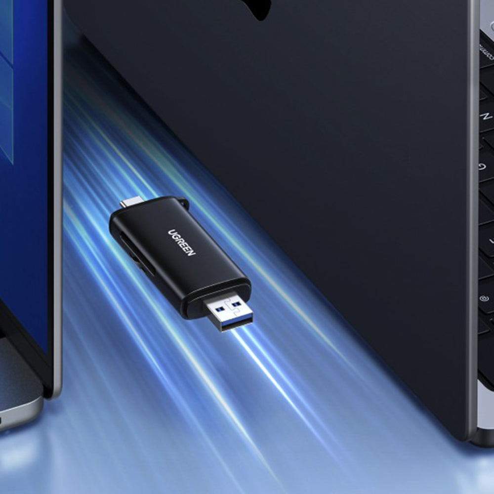 USB / USB-C -kortinlukija UGREEN CM803 (65024), SD - microSD, Musta