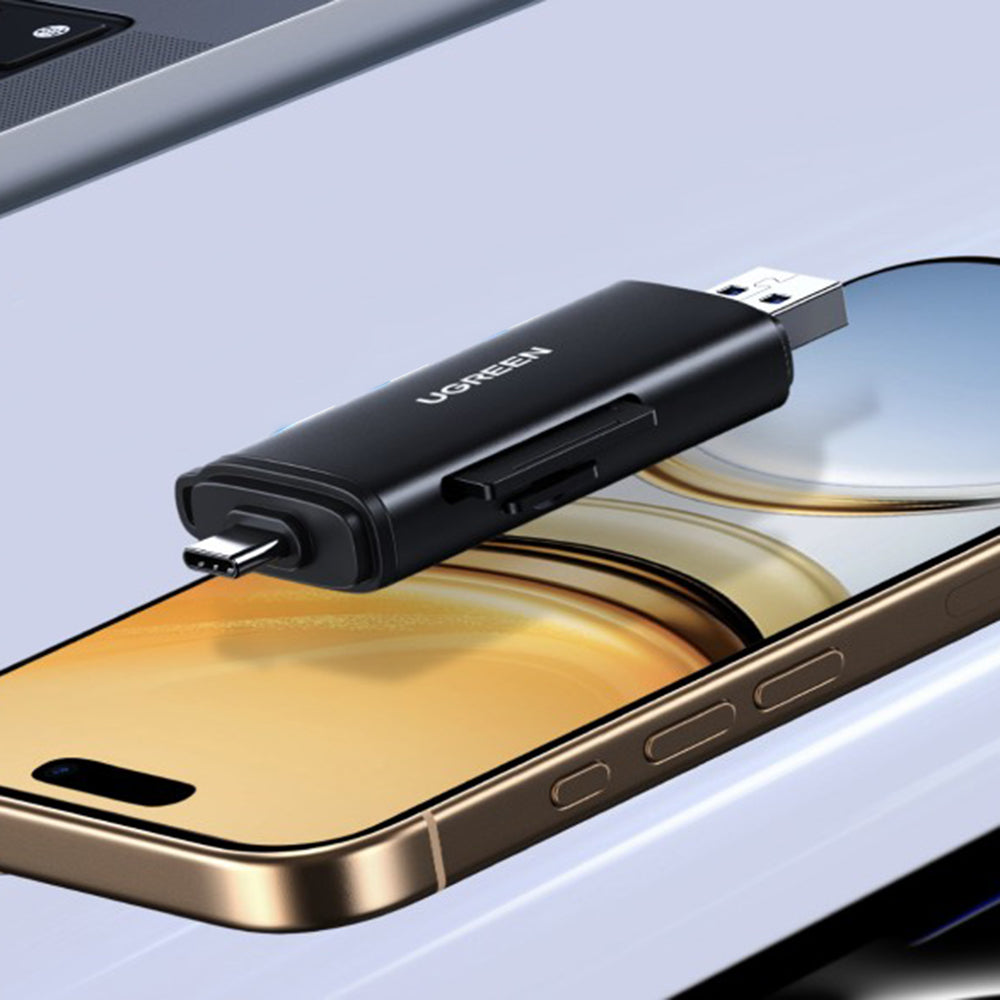 USB / USB-C -kortinlukija UGREEN CM803 (65024), SD - microSD, Musta