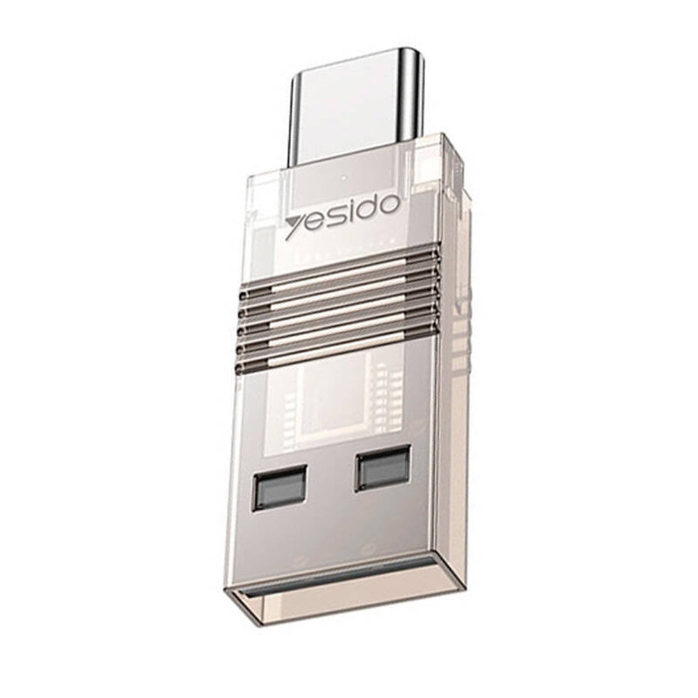 USB / USB-C -kortinlukija Yesido GS21, microSD, Läpinäkyvä