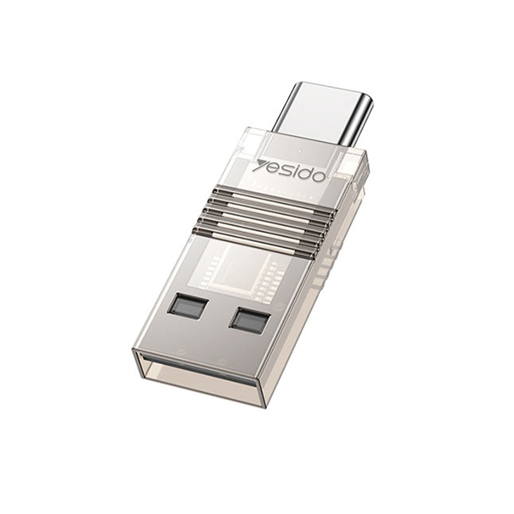 USB / USB-C -kortinlukija Yesido GS21, microSD, Läpinäkyvä