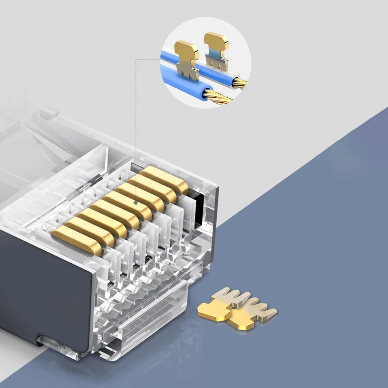 Verkkoliitin UGREEN NW111, RJ45, Cat6, sarja 50 kpl