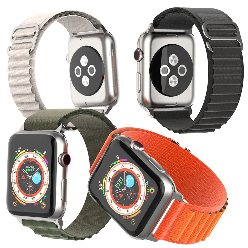 Techsuit W037 miesten ranneke Apple Watch 42mm / 41mm / 40mm / 38mm -sarjalle, oranssi