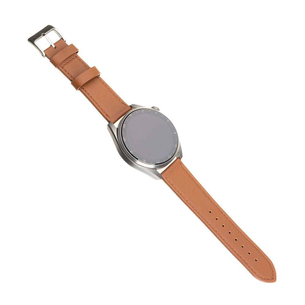Fixed Leather -ranneke Samsung Galaxy Watch / Huawei Watch Series, 20mm, Ruskea