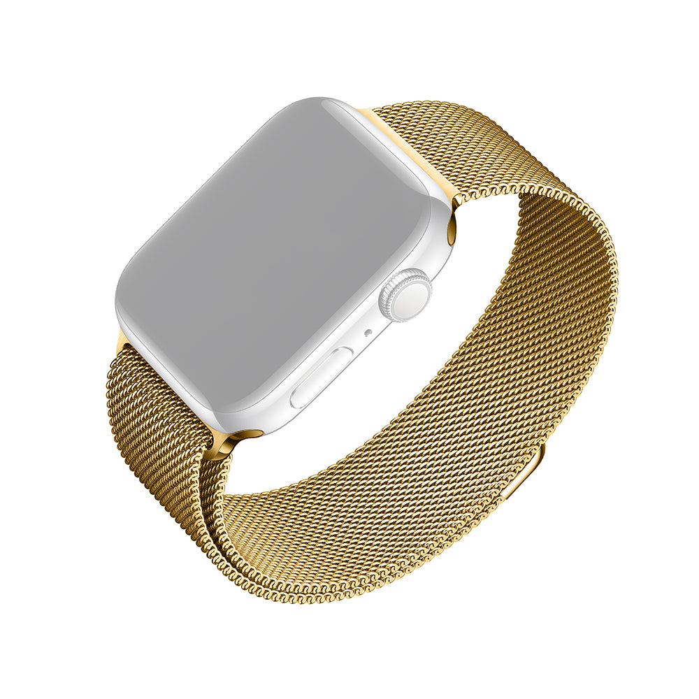 Fixed Mesh -ranneke Apple Watch 42mm / 41mm / 40mm / 38mm -sarjalle, Kultainen