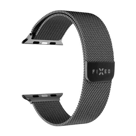 Fixed Mesh -ranneke Apple Watch 42mm / 41mm / 40mm / 38mm -sarjalle, Musta