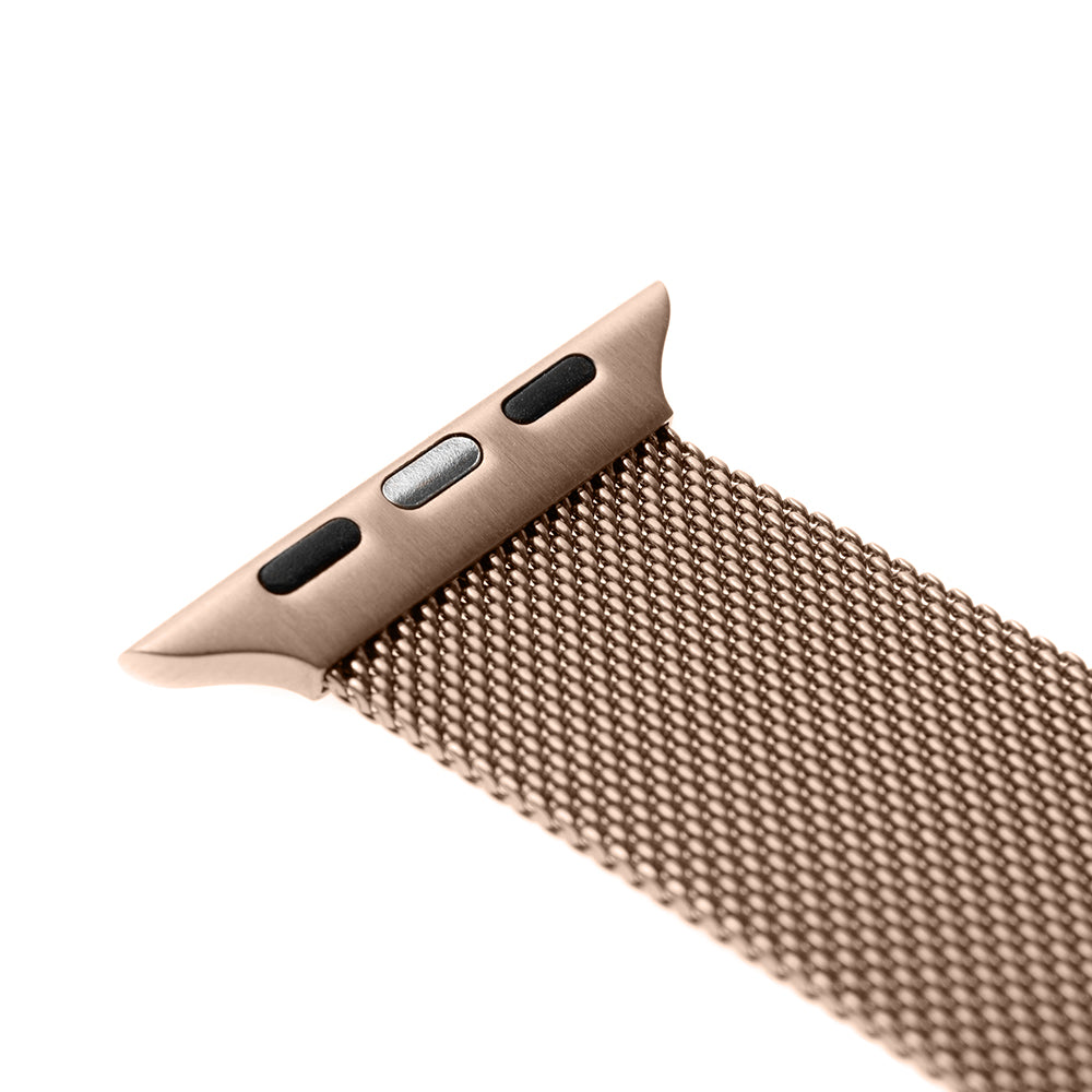 Fixed Mesh -ranneke Apple Watch 42mm / 41mm / 40mm / 38mm -sarjaan, ruusukulta