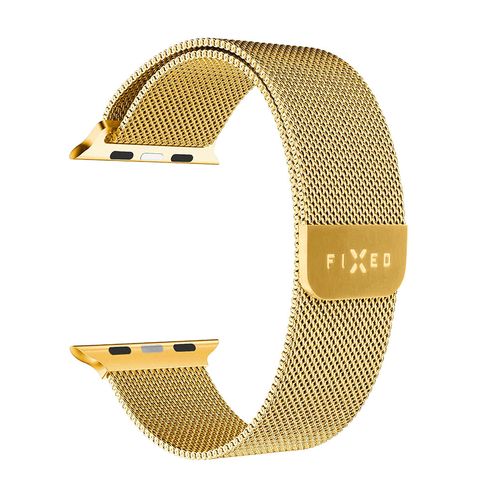 Fixed Mesh -ranneke Apple Watch 49mm / 46mm / 45mm / 44mm / 42mm -sarjalle, Kultainen