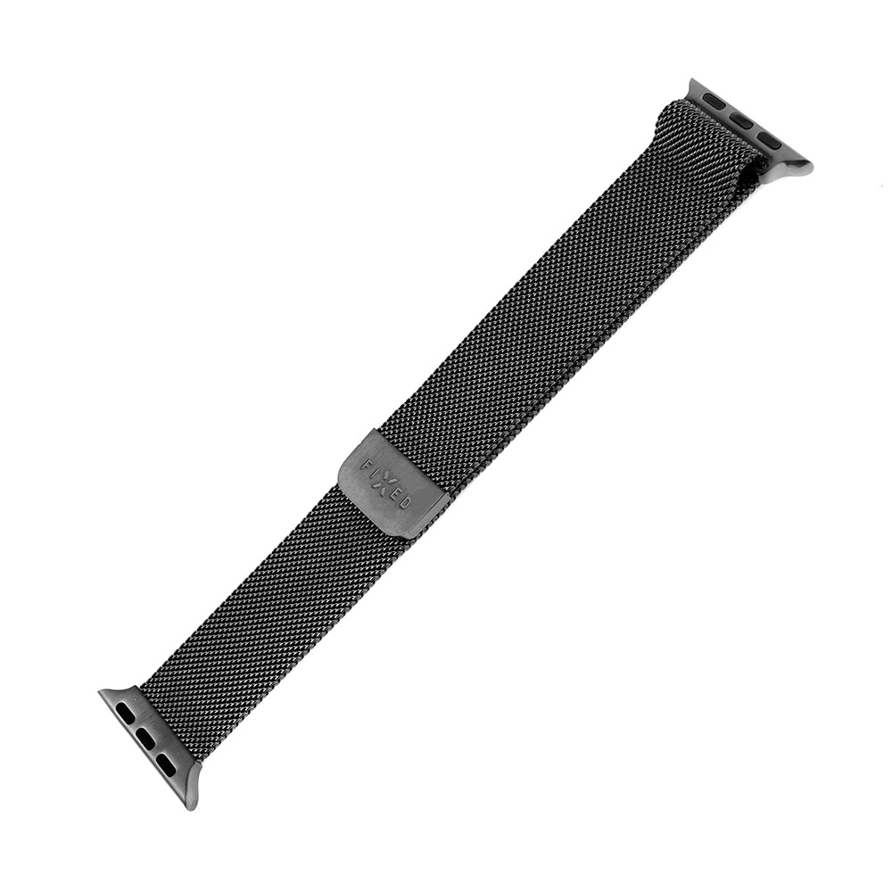 Fixed Mesh -ranneke Apple Watch 49mm / 46mm / 45mm / 44mm / 42mm -sarjalle, Musta