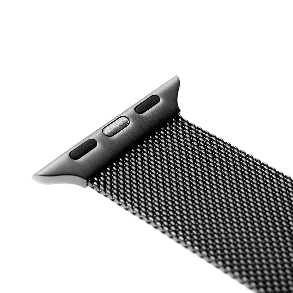 Fixed Mesh -ranneke Apple Watch 49mm / 46mm / 45mm / 44mm / 42mm -sarjalle, Musta
