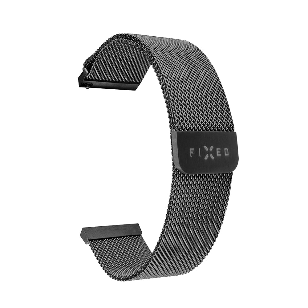 Fixed Mesh -ranneke Huawei Watch / Garmin Watch Series, 18mm, Musta