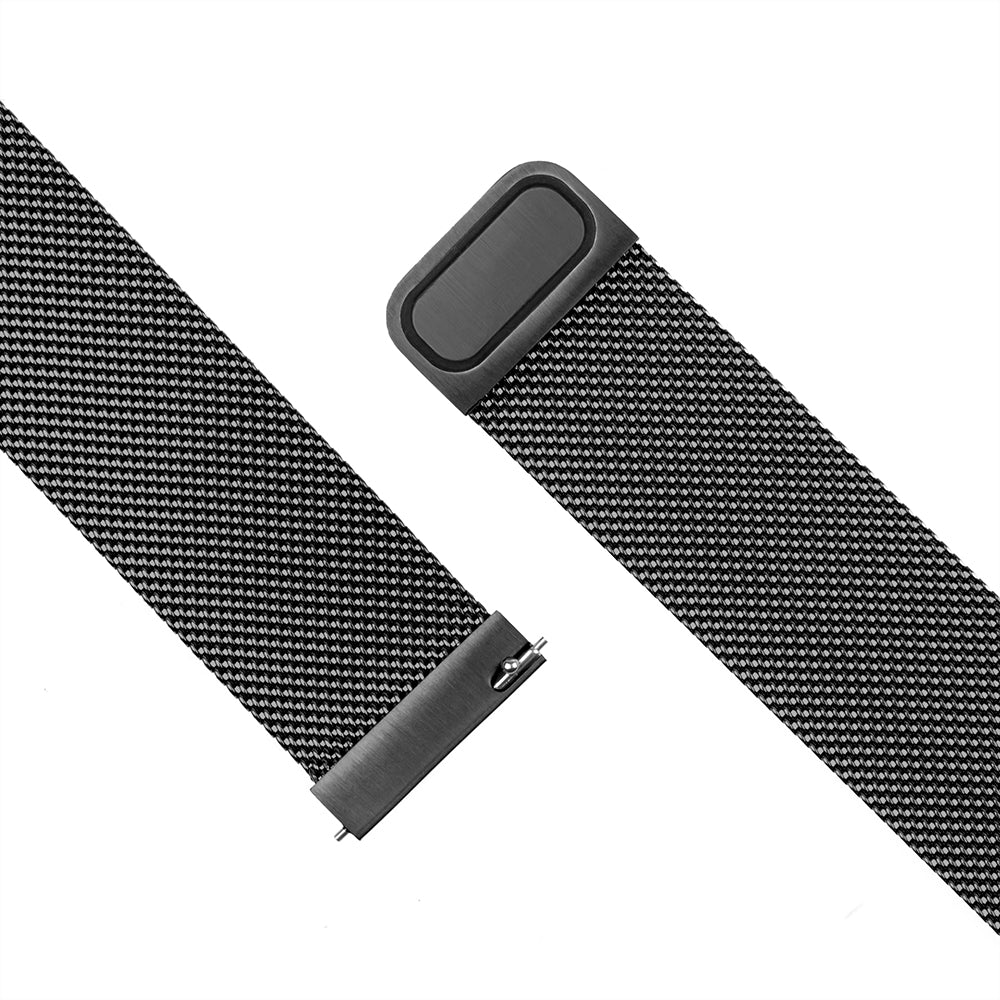 Fixed Mesh -ranneke Huawei Watch / Garmin Watch Series, 18mm, Musta