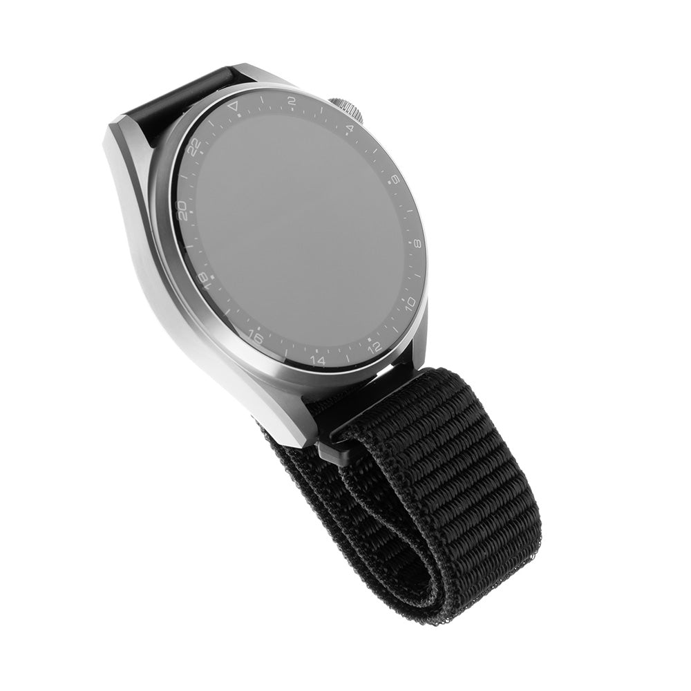 Fixed Nylon -ranneke Huawei Watch / Xiaomi Watch Series, 22mm, Musta
