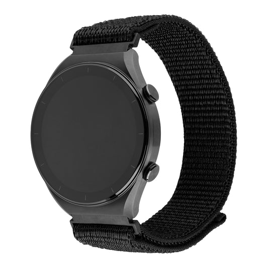 Fixed Nylon Sporty -ranneke Huawei Watch / Xiaomi Watch Series, 22mm, Musta