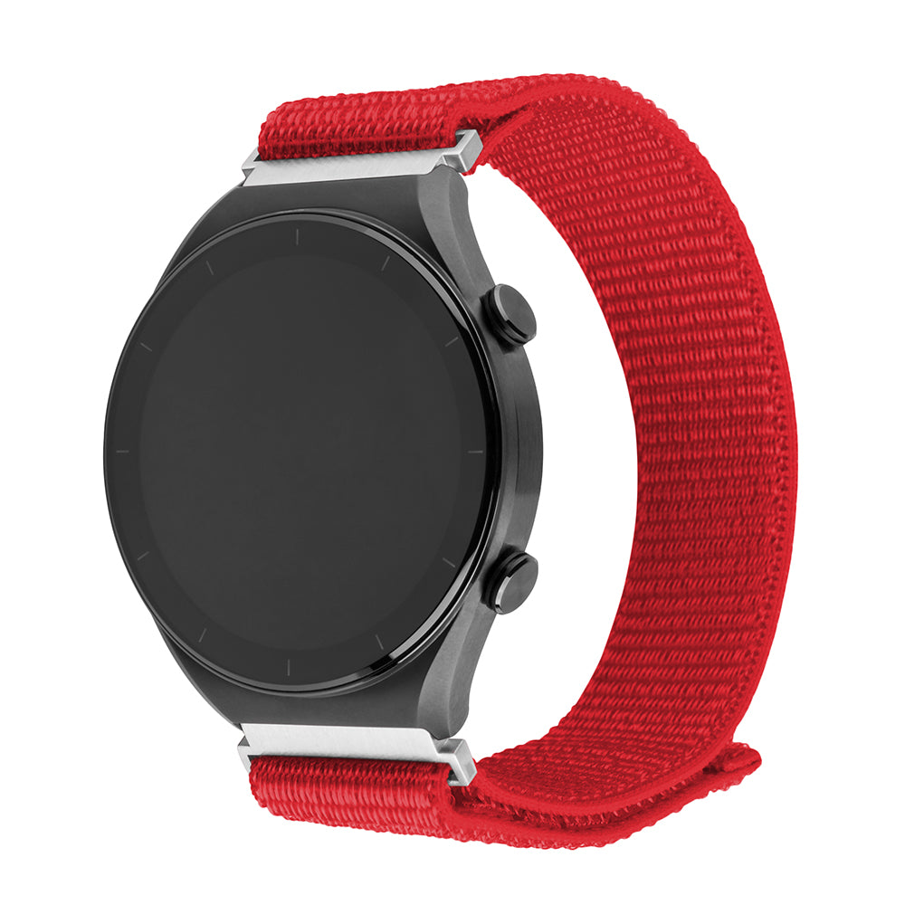 Fixed Nylon Sporty -ranneke Samsung Galaxy Watch / Huawei Watch Series, 20mm, Punainen