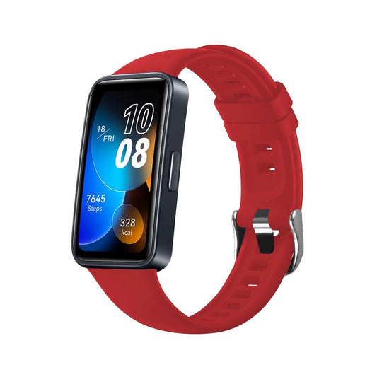Fixed Silicone -ranneke Huawei Band 10 / 9 / 8, Punainen