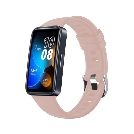 Fixed Silicone -ranneke Huawei Band 10 / 9 / 8, Pinkki