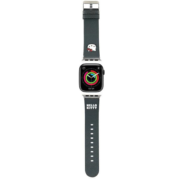 Hello Kitty Leather Kitty Head Strap for Apple Watch 42mm / 41mm / 40mm / 38mm Series, Black