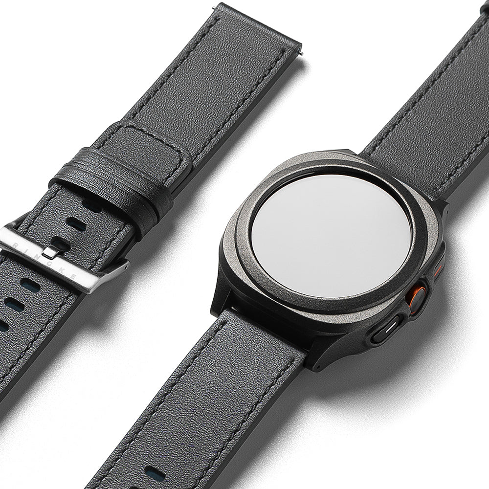 Ringke One Basic Bold -ranneke Fossil Watch / Mobvoi Watch / Suunto Watch -sarjoille, 24mm, Musta