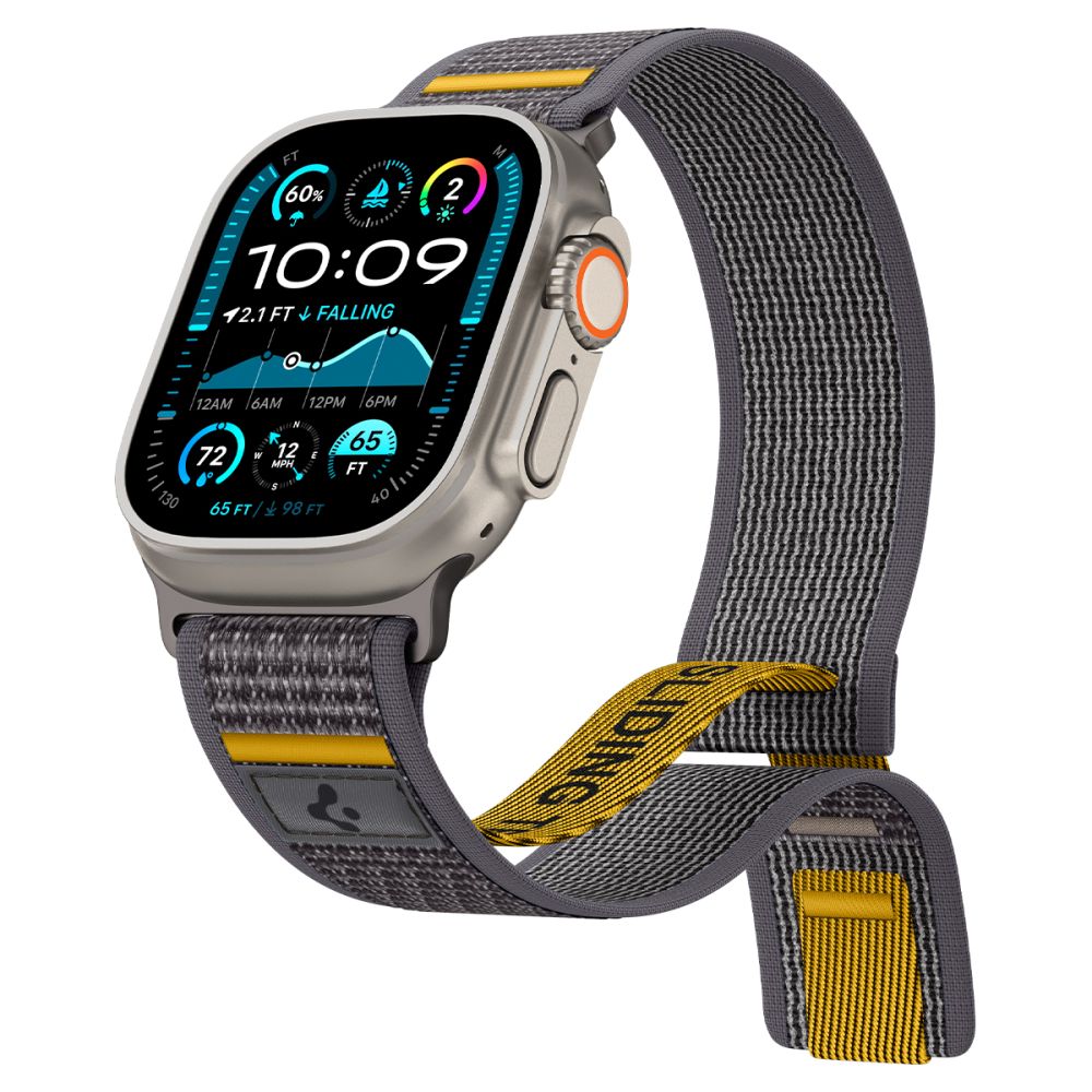 Spigen Athlex Air -ranneke Apple Watch 49mm / 46mm / 45mm / 44mm -sarjalle, Harmaa AMP09034