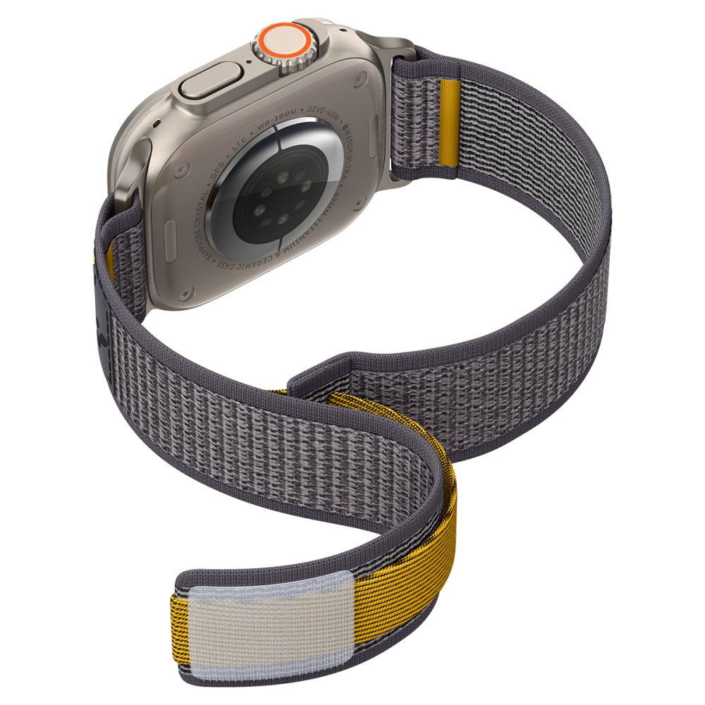 Spigen Athlex Air -ranneke Apple Watch 49mm / 46mm / 45mm / 44mm -sarjalle, Harmaa AMP09034