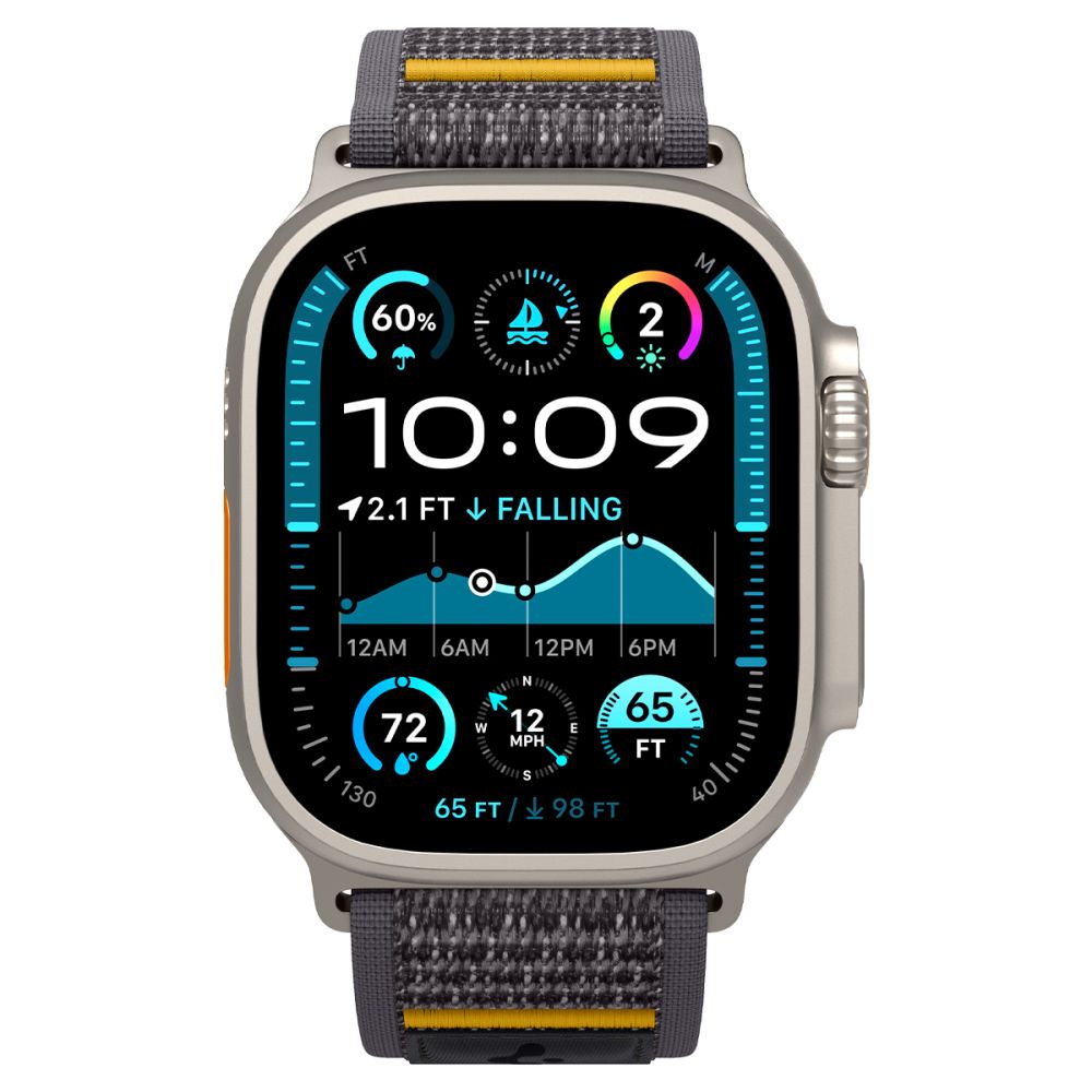 Spigen Athlex Air -ranneke Apple Watch 49mm / 46mm / 45mm / 44mm -sarjalle, Harmaa AMP09034