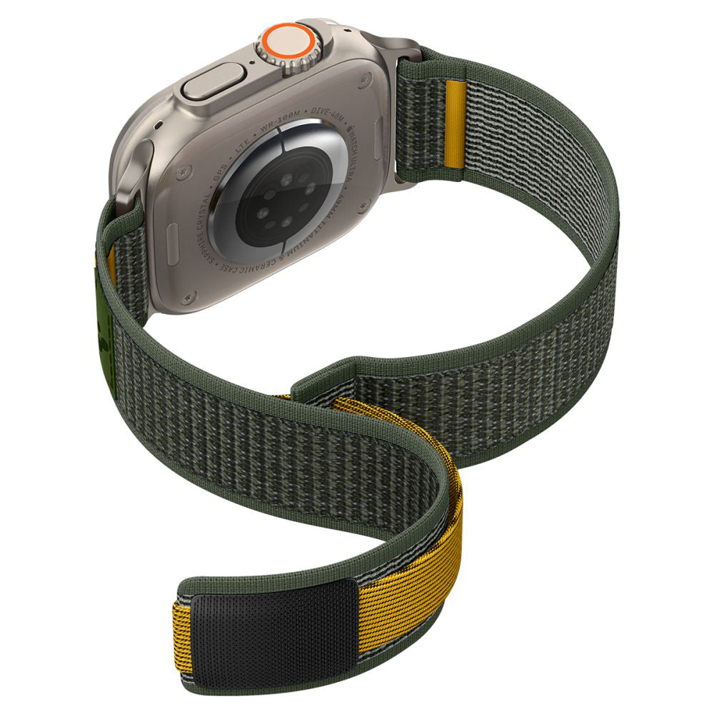 Spigen Athlex Air -ranneke Apple Watch 49mm / 46mm / 45mm / 44mm -sarjalle, Vihreä AMP09035