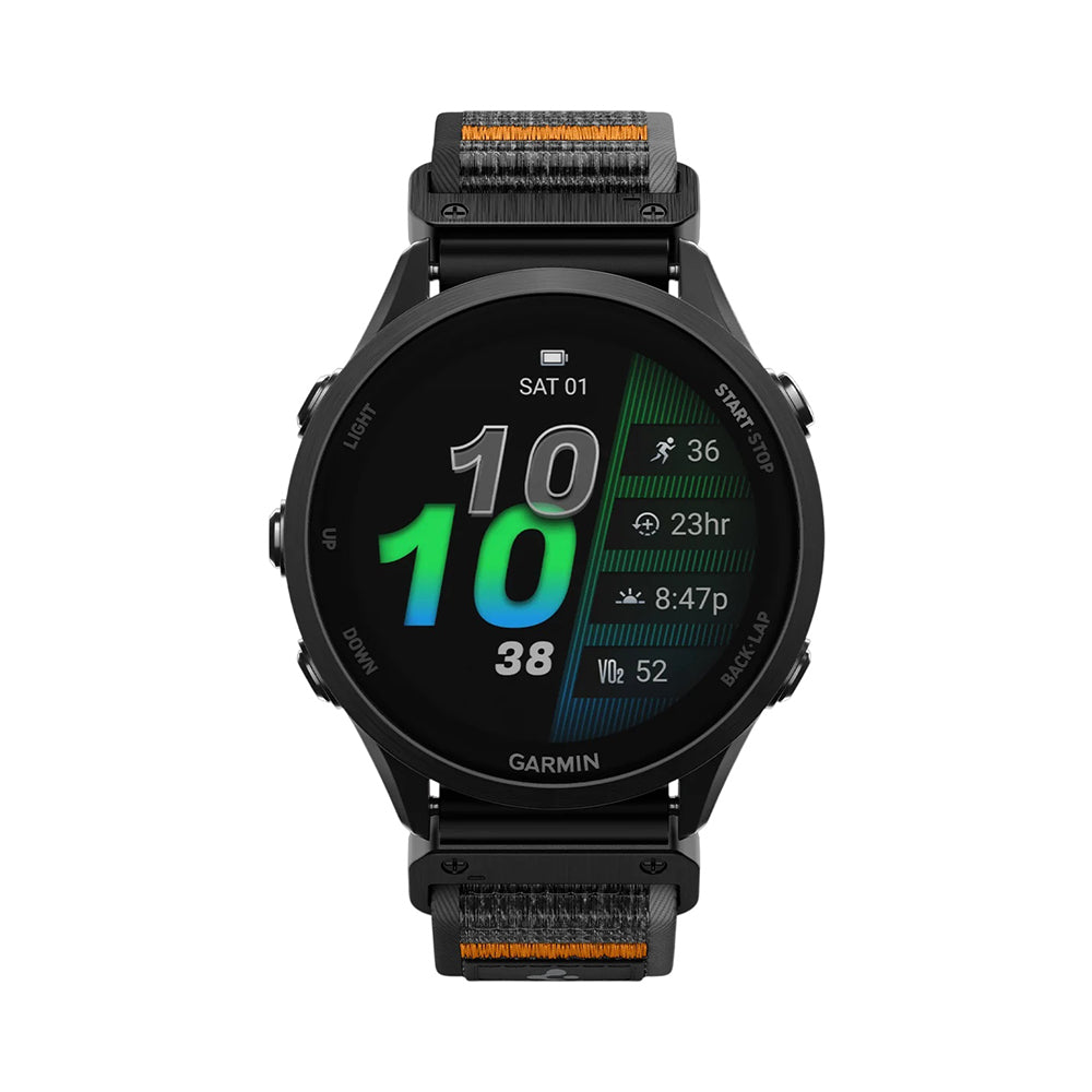 Spigen Athlex Air -ranneke Garmin Watch Fenix / Forerunner / Approach -sarjalle, 22 mm, musta oranssi AMP11426
